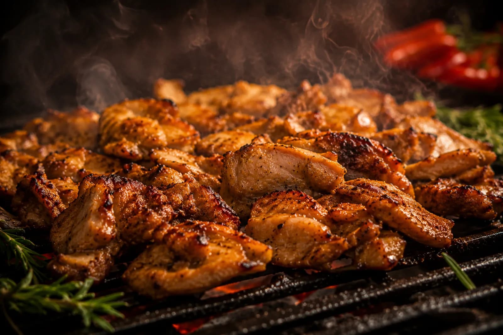 Grilled meat detail